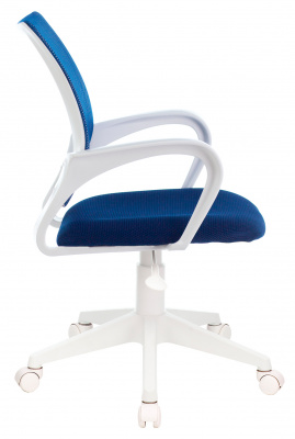 Кресло Бюрократ CH-W695NLT темно-синий TW-05N TW-10N сетка/ткань крестов. пластик пластик белый, купить в Сыктывкаре