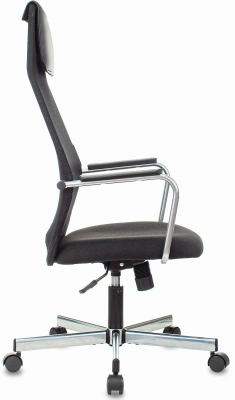 Кресло Бюрократ KB-5M черный TW-01 3C11 сетка/ткань с подголов. крестов. металл серебристый, купить в Сыктывкаре