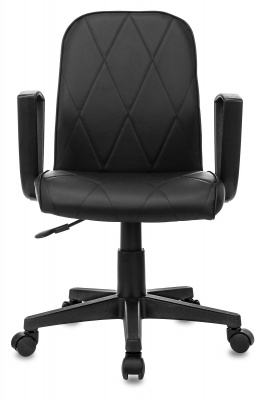 Кресло Бюрократ CH-327 черный экокожа крестов. пластик черный, купить в Сыктывкаре