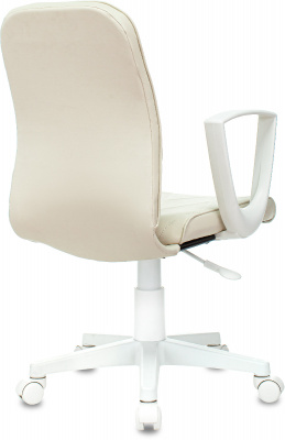 Кресло Бюрократ CH-W327 слоновая кость OR-10 экокожа крестов. пластик пластик белый, купить в Сыктывкаре