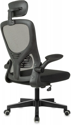 Кресло Бюрократ MC-101-H черный сетка/ткань с подголов. крестов. пластик, купить в Сыктывкаре