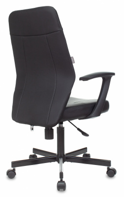 Кресло Бюрократ CH-605 черный экокожа крестов. металл черный, купить в Сыктывкаре