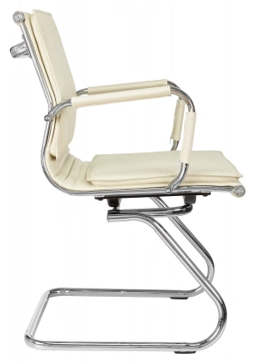 Кресло Бюрократ Ch-993-Low-V слоновая кость экокожа низк.спин. полозья металл хром, купить в Сыктывкаре