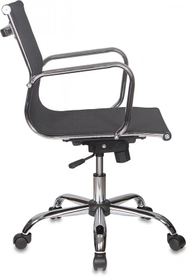 Кресло руководителя Бюрократ CH-993-Low черный M01 сетка низк.спин. крестов. металл хром, купить в Сыктывкаре