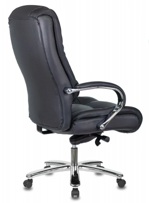 Кресло руководителя Бюрократ T-9925SL черный кожа крестов. металл хром, купить в Сыктывкаре