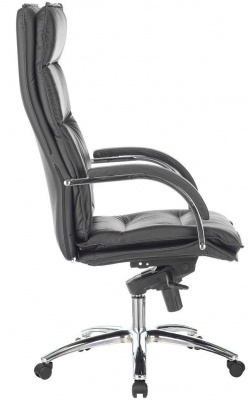 Кресло руководителя Бюрократ T-9927SL черный кожа крестов. металл хром, купить в Сыктывкаре