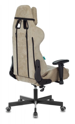 Кресло игровое Zombie VIKING KNIGHT Fabric песочный Light-21 с подголов. крестов. металл, купить в Сыктывкаре