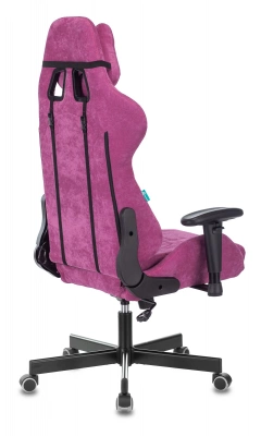 Кресло игровое Zombie VIKING KNIGHT Fabric малиновый Light-15 с подголов. крестов. металл, купить в Сыктывкаре