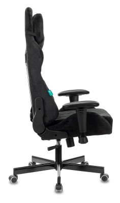 Кресло игровое Zombie VIKING KNIGHT Fabric черный Light-20 с подголов. крестов. металл, купить в Сыктывкаре