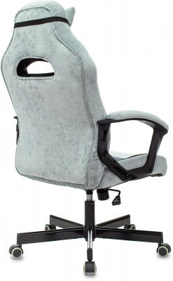 Кресло игровое Zombie VIKING 6 KNIGHT Fabric голубой с подголов. крестов. металл, купить в Сыктывкаре