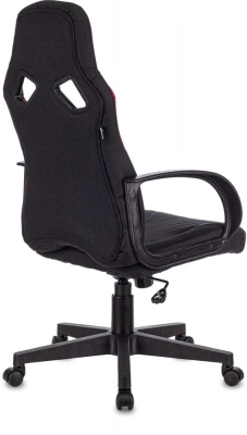 Кресло игровое Zombie RUNNER черный/красный ткань/эко.кожа крестов. пластик, купить в Сыктывкаре