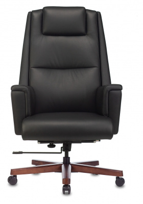 Кресло руководителя Бюрократ _DUKE черный кожа крестов. металл/дерево, купить в Сыктывкаре