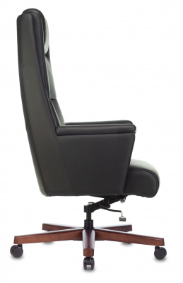 Кресло руководителя Бюрократ _DUKE черный кожа крестов. металл/дерево, купить в Сыктывкаре