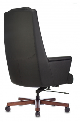 Кресло руководителя Бюрократ _DUKE черный кожа крестов. металл/дерево, купить в Сыктывкаре