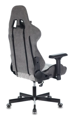 Кресло игровое Zombie VIKING 7 KNIGHT Fabric серый Loft ромбик ткань/эко.кожа с подголов. крестов. металл, купить в Сыктывкаре