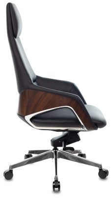 Кресло руководителя Бюрократ _DAO-2 черный кожа с подголов. крестов. алюминий, купить в Сыктывкаре