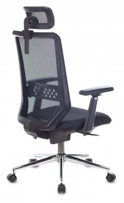 Кресло эргономичное Бюрократ MC-612N-H черный TW-01 38-418 сетка/ткань с подголов. крестов. металл хром, купить в Сыктывкаре
