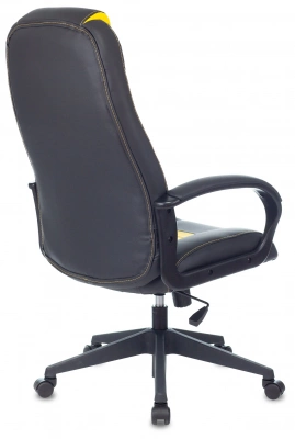 Кресло игровое Zombie 8 черный/желтый экокожа крестов. пластик, купить в Сыктывкаре