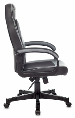 Кресло игровое Zombie GAME 17 черный/серый ткань/эко.кожа крестов. пластик, купить в Сыктывкаре