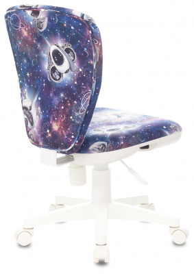 Кресло детское Бюрократ KD-W10 синий космопузики крестов. пластик пластик белый, купить в Сыктывкаре