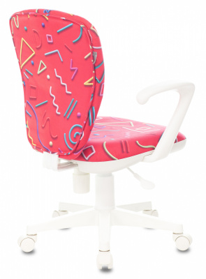 Кресло детское Бюрократ KD-W10AXSN малиновый Sticks 05 крестов. пластик пластик белый, купить в Сыктывкаре