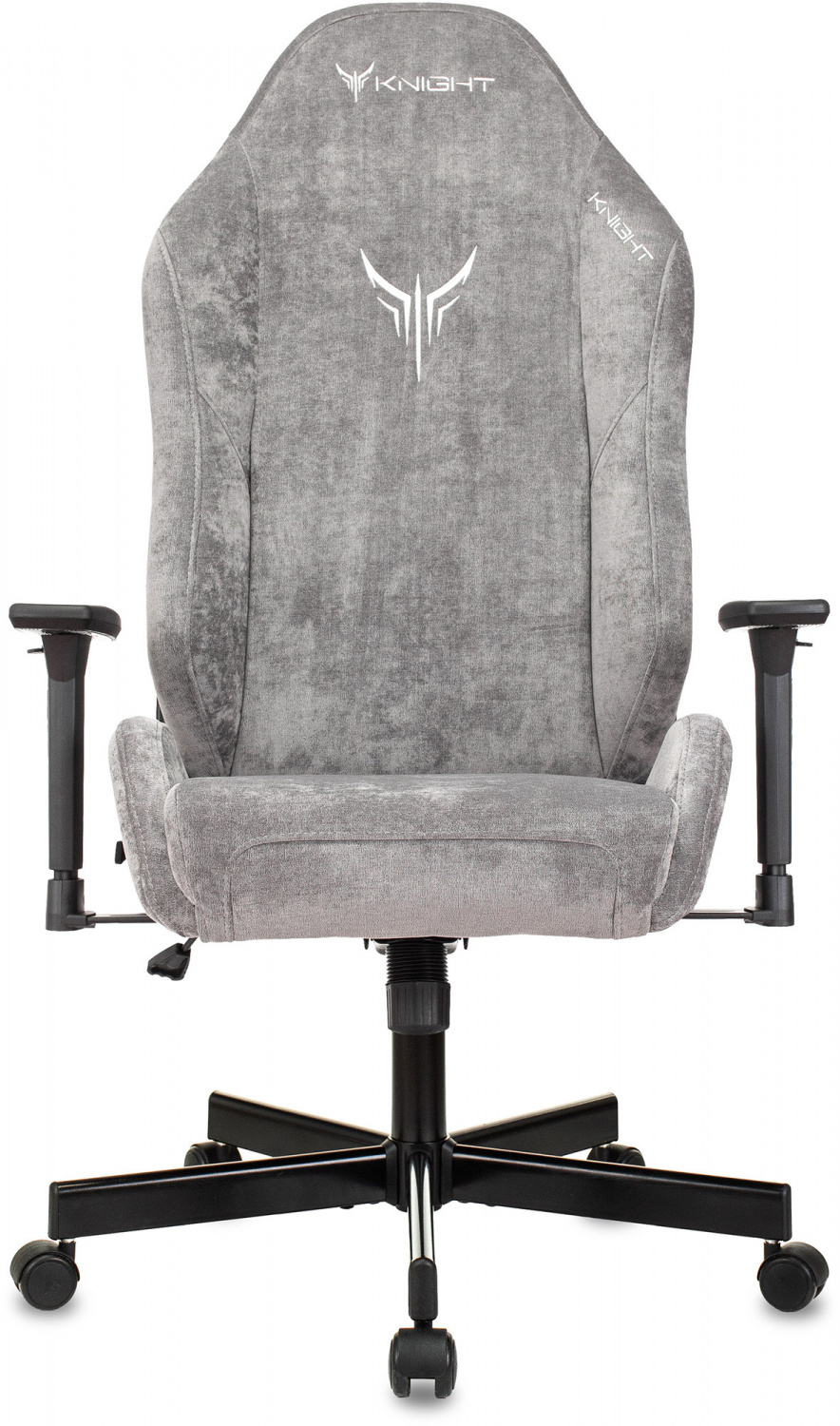Кресло игровое Knight N1 Fabric серый Light-19 с подголов. крестов. металл, купить в Сыктывкаре