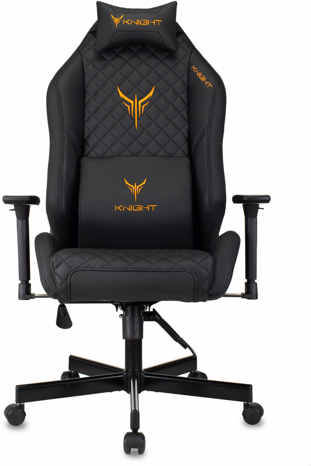 Кресло игровое Knight Rampart черный ромбик экокожа с подголов. крестов. металл, купить в Сыктывкаре