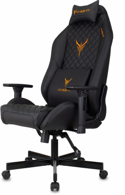 Кресло игровое Knight Rampart черный ромбик экокожа с подголов. крестов. металл, купить в Сыктывкаре