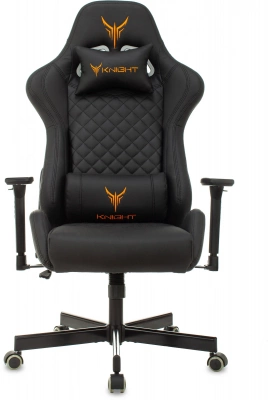Кресло игровое Knight Armor черный ромбик экокожа с подголов. крестов. металл, купить в Сыктывкаре
