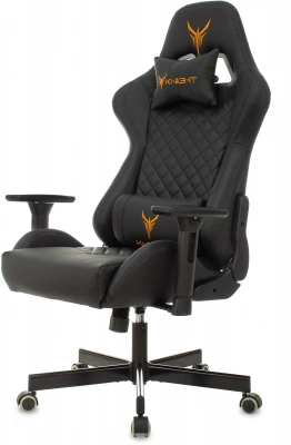 Кресло игровое Knight Armor черный ромбик экокожа с подголов. крестов. металл, купить в Сыктывкаре