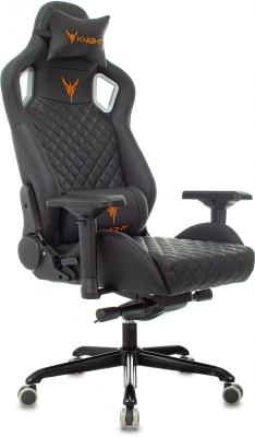 Кресло игровое Knight TITAN черный ромбик экокожа с подголов. крестов. металл, купить в Сыктывкаре