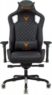 Кресло игровое Knight TITAN черный ромбик экокожа с подголов. крестов. металл, купить в Сыктывкаре