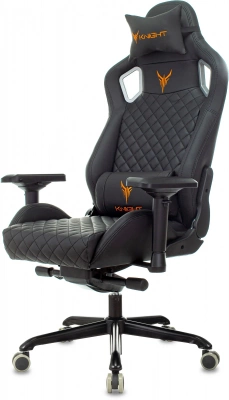 Кресло игровое Knight TITAN черный ромбик экокожа с подголов. крестов. металл, купить в Сыктывкаре