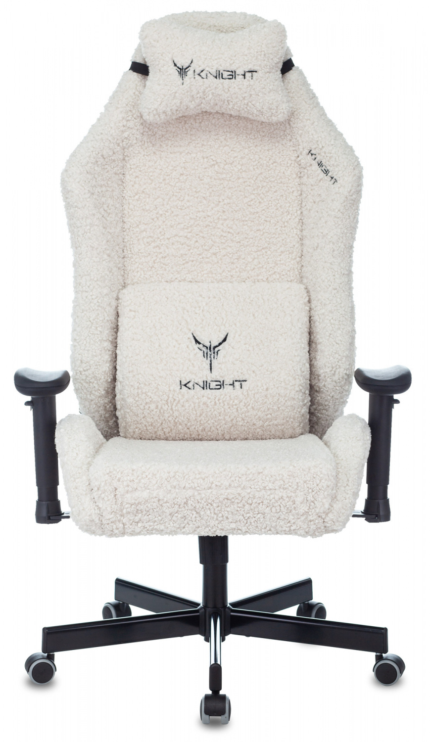Кресло игровое Knight T1 молочный экомех с подголов. крестов. металл, купить в Сыктывкаре
