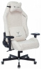 Кресло игровое Knight T1 молочный экомех с подголов. крестов. металл