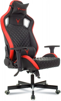 Кресло игровое Knight Outrider черный/красный ромбик экокожа с подголов. крестов. металл, купить в Сыктывкаре