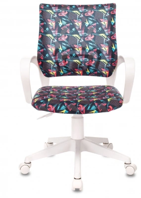 Кресло детское Бюрократ BUROKIDS 1 W мультиколор геометрия крестов. пластик пластик белый, купить в Сыктывкаре