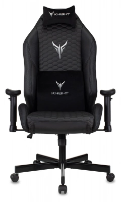 Кресло игровое Knight Neon черный соты экокожа с подголов. крестов. металл, купить в Сыктывкаре