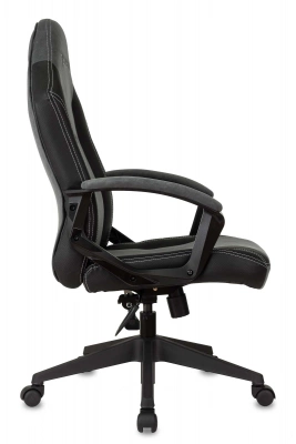 Кресло игровое Zombie Hero серый ткань/эко.кожа крестов. пластик, купить в Сыктывкаре