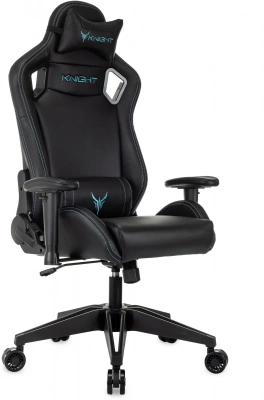 Кресло игровое Knight Outrid Smile черный экокожа с подголов. крестов. пластик, купить в Сыктывкаре