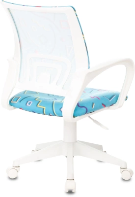 Кресло детское Бюрократ BUROKIDS 1 W голубой Sticks 06 крестов. пластик пластик белый, купить в Сыктывкаре