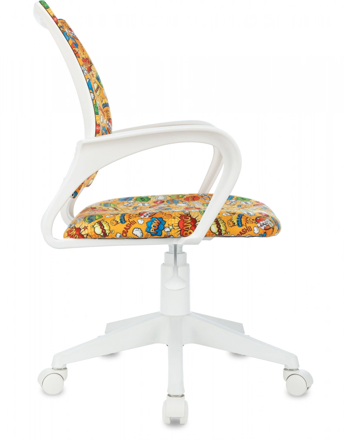 Кресло детское Бюрократ BUROKIDS 1 W оранжевый бэнг крестов. пластик пластик белый — фото, характеристики, наличие в Сыктывкаре