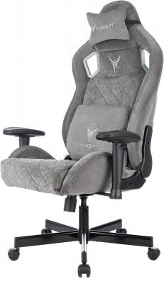 Кресло игровое Knight Outrider серый Light-19 с подголов. крестов. металл, купить в Сыктывкаре