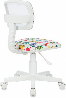 Кресло детское Бюрократ CH-W299 белый TW-15 сиденье мультиколор монстры сетка/ткань крестов. пластик пластик белый, купить в Сыктывкаре