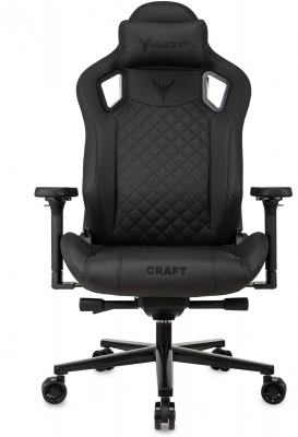 Кресло игровое Knight Craft черный экокожа с подголов. крестов. металл, купить в Сыктывкаре
