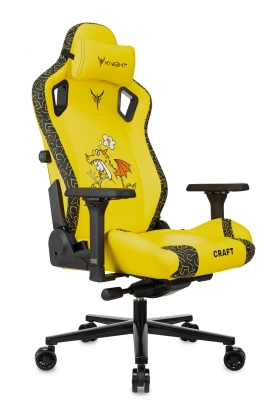 Кресло игровое Knight Craft Dragon желтый экокожа крестов. металл, купить в Сыктывкаре