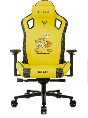 Кресло игровое Knight Craft Dragon желтый экокожа крестов. металл, купить в Сыктывкаре