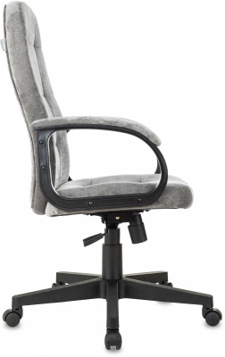 Кресло руководителя Бюрократ CH 002 Fabric серый Light-19 крестов. пластик пластик черный, купить в Сыктывкаре