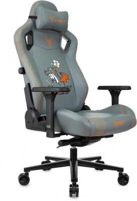 Кресло игровое Knight Craft Dragon серый экокожа крестов. металл, купить в Сыктывкаре