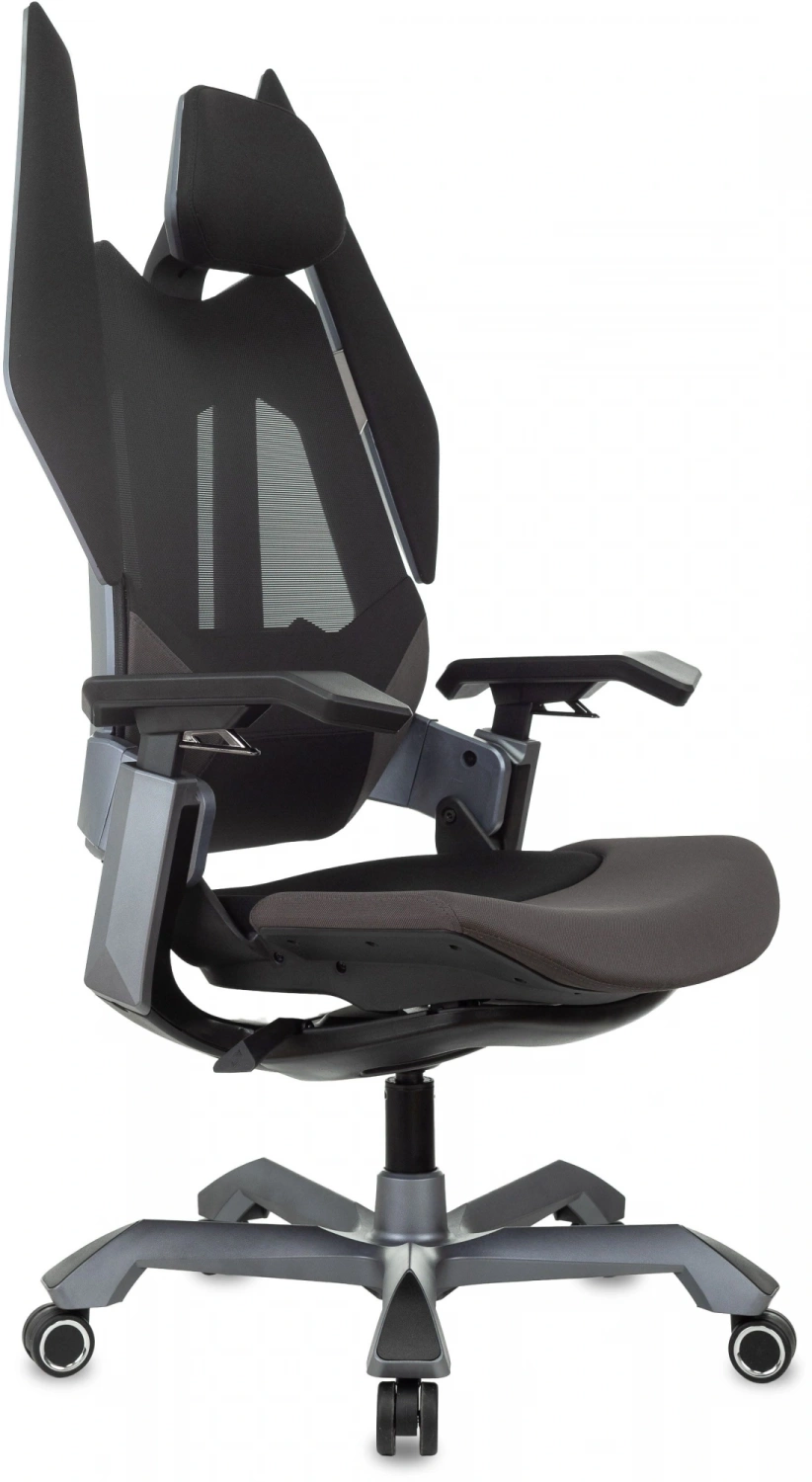 Кресло игровое Knight Aero черный с подголов. крестов. пластик пластик серебро — фото, характеристики, наличие в Сыктывкаре